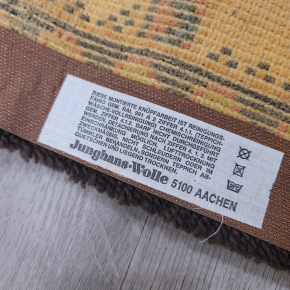 Wertvolle Handarbeit Wall Decor Junghans-Wolle Germany 80s Handwoven Wool vintag - Picture 4 of 6
